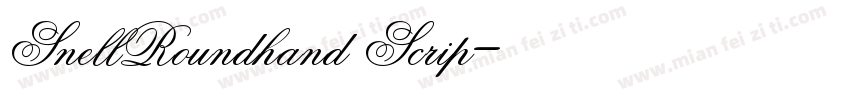 SnellRoundhand Scrip字体转换